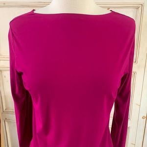 Wolford berry-colored long sleeved top